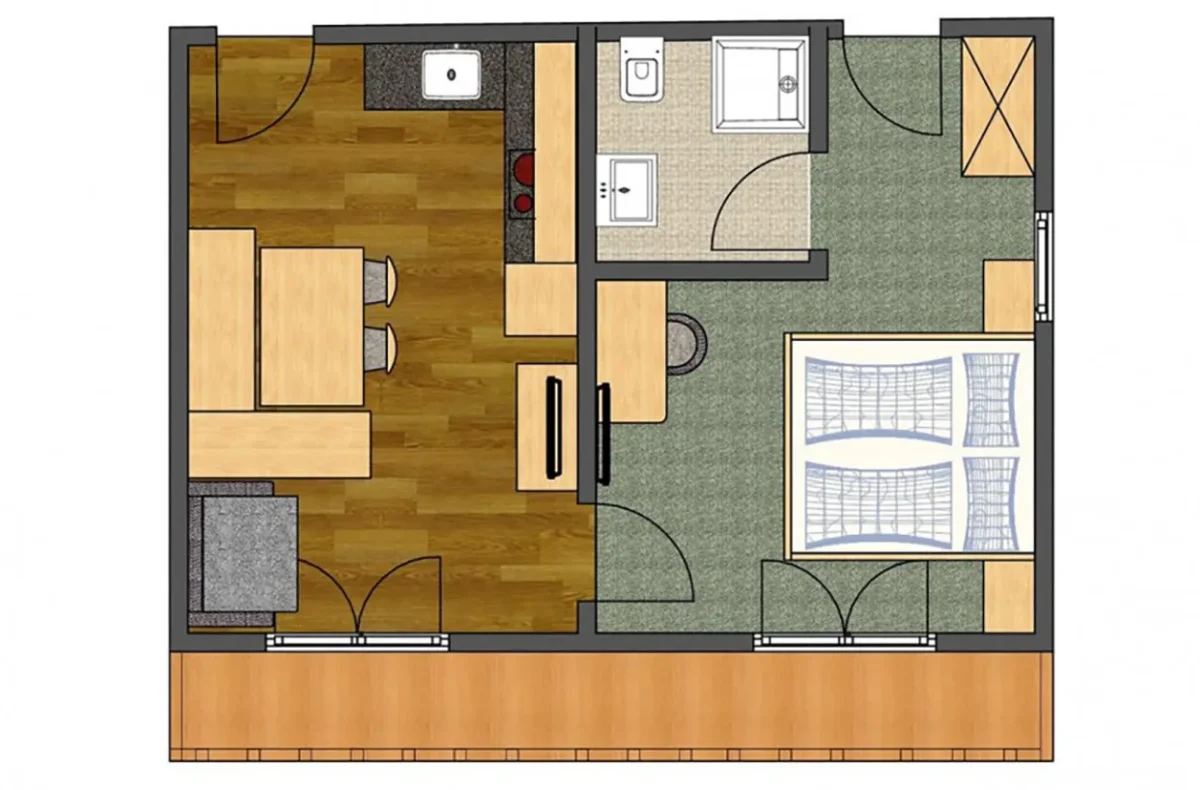 Apartmán Fichte Altholz (35 m²)