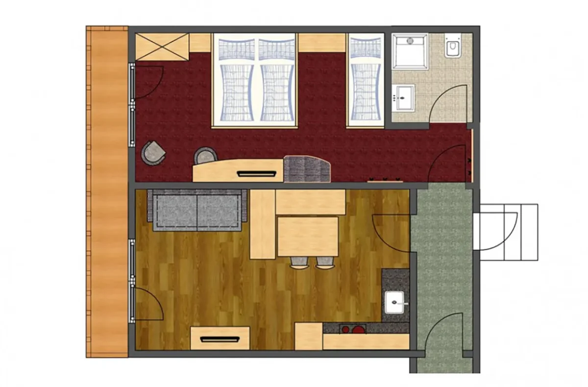 Apartmán Lärche (45 m²)